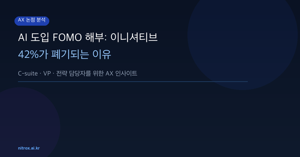 AI 도입 FOMO 해부: 이니셔티브 42%가 폐기되는 이유