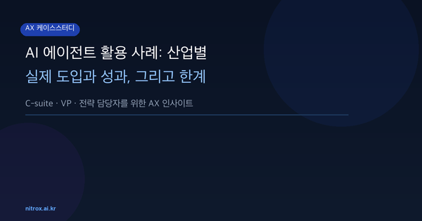 AI 에이전트 활용 사례: 산업별 실제 도입과 성과, 그리고 한계