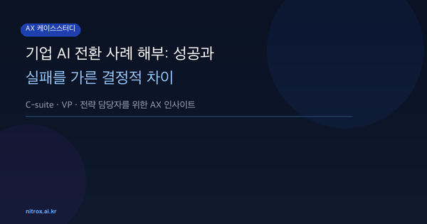 기업 AI 전환 사례 해부: 성공과 실패를 가른 결정적 차이