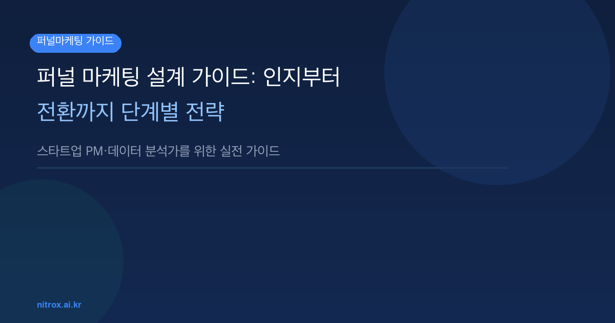 퍼널 마케팅 설계 가이드: 인지부터 전환까지 단계별 전략