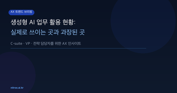 생성형 AI 업무 활용 현황: 실제로 쓰이는 곳과 과장된 곳