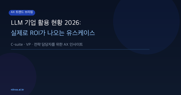LLM 기업 활용 현황 2026: 실제로 ROI가 나오는 유스케이스