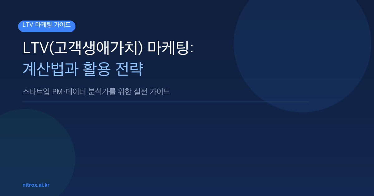 LTV(고객생애가치) 마케팅: 계산법과 활용 전략